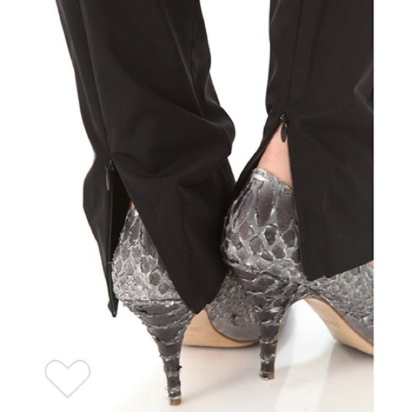 Diane Von Furstenberg Anabelle Poplin Trouser Pant Steel Blue - Size 6 - Picture 10 of 14